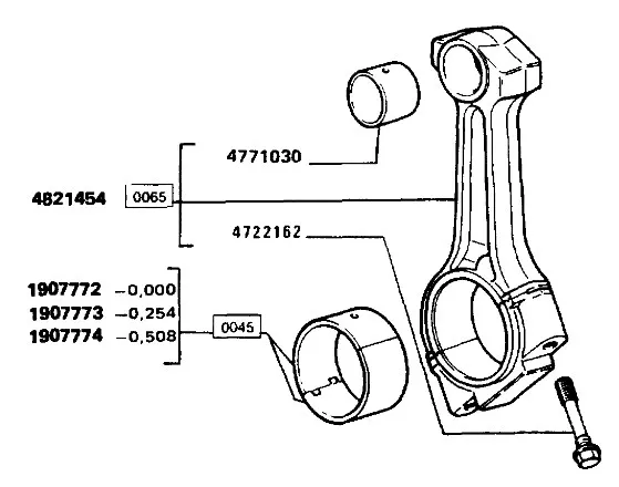 1907772 - комплект шатунных вкладышей